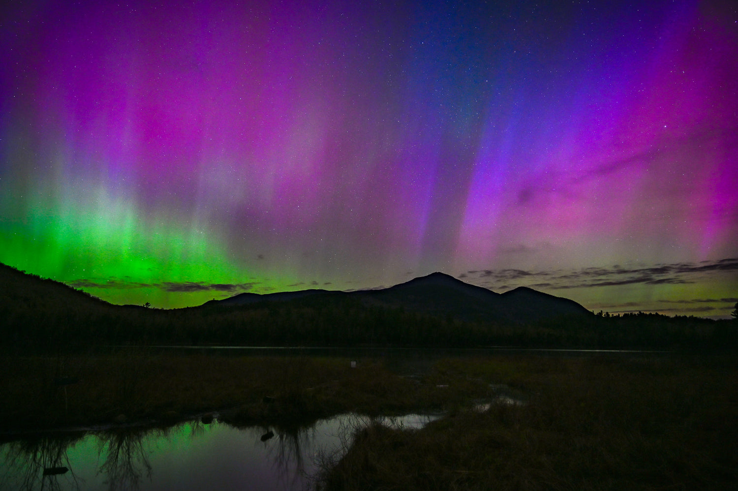 Northern Lights in the Adirondack Mountains