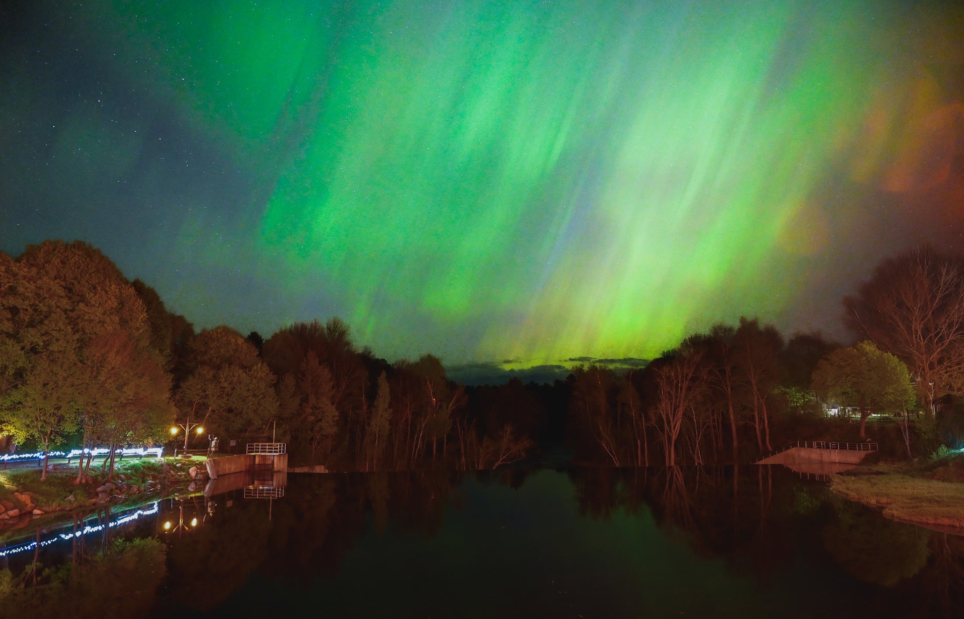 Northern Lights on the Ausable River