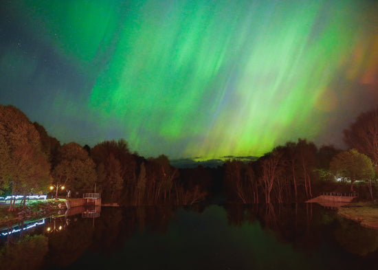 Image of Northern Lights on the Ausable River