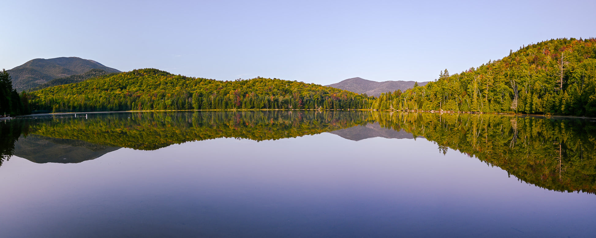 Reflections on Heart Lake Panorama