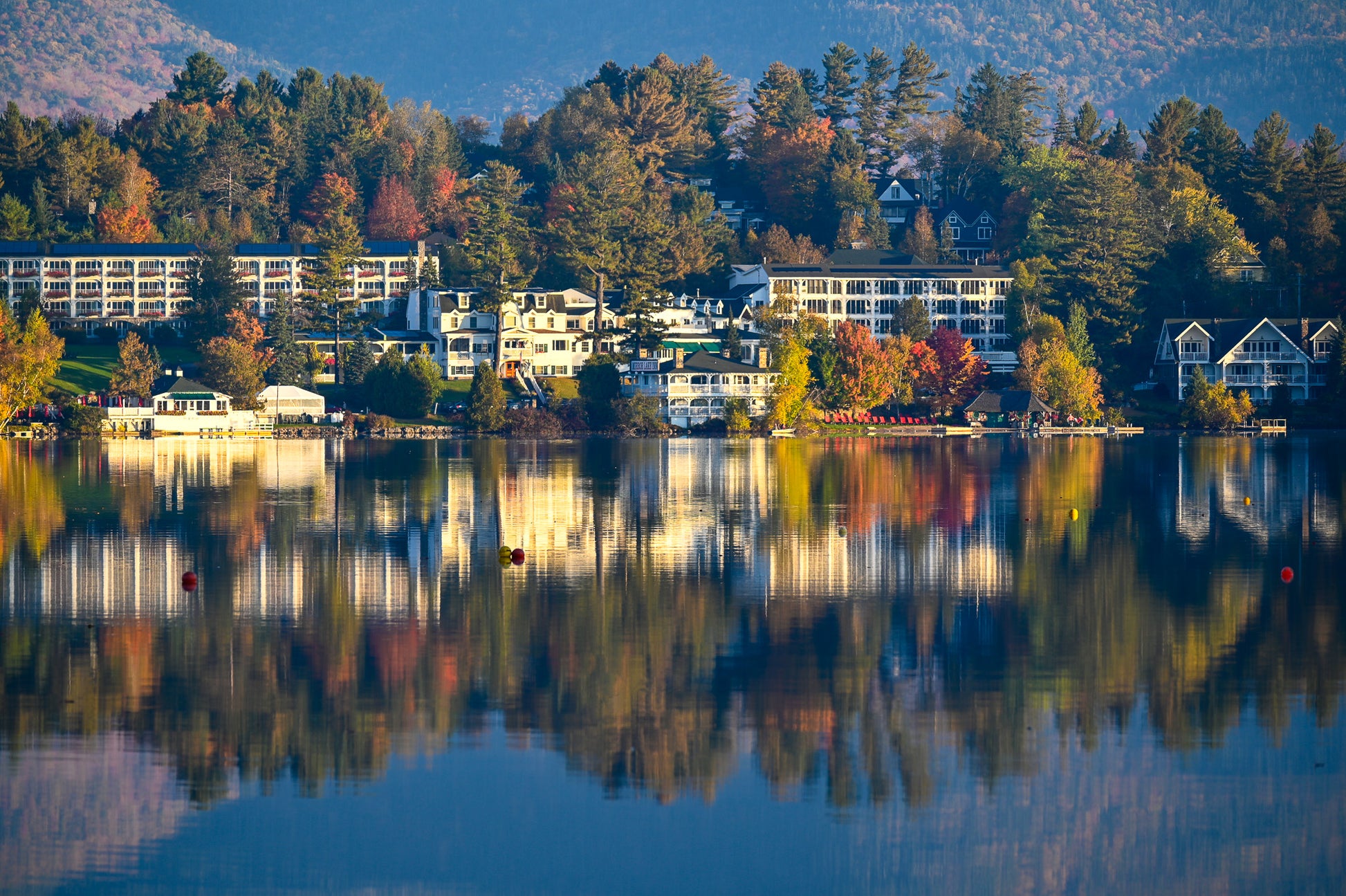 Reflections of Fall's Beauty on Mirror Lake Photographic Print