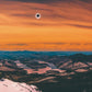 2024 Solar Eclipse Totality Over Lake Placid Panorama