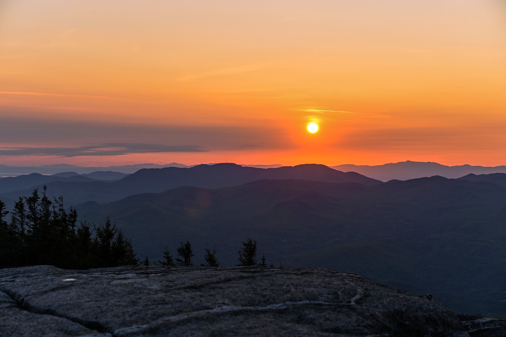 sunrise in the Adirondack high peaks
