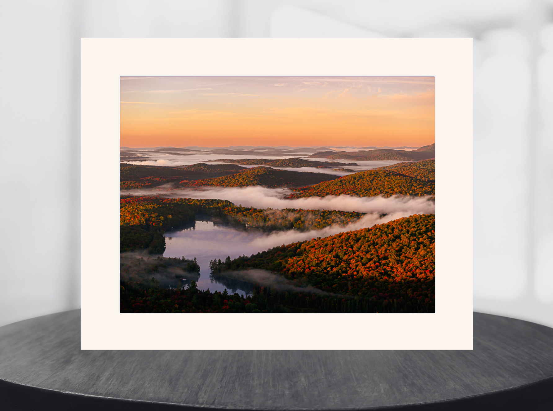 Autumn Sunrise Inversion Adirondack Mountains