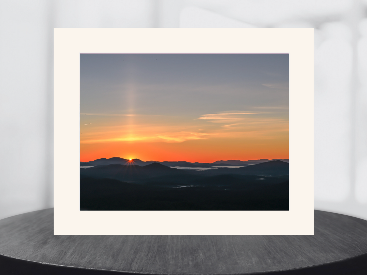 beaming summer sunrise Adirondack Mountains