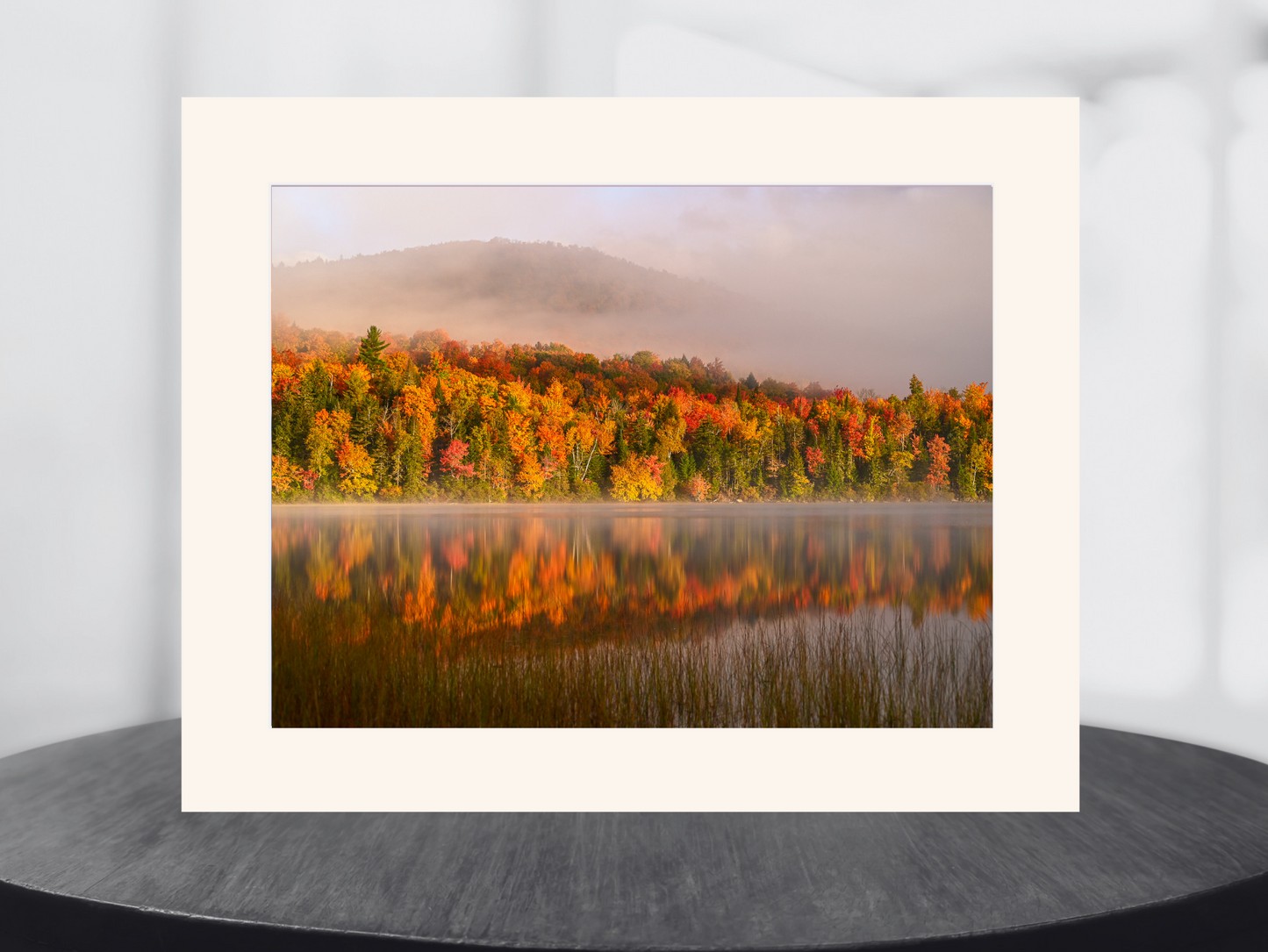 Autumn Morning Misty Reflections in the Adirondacks
