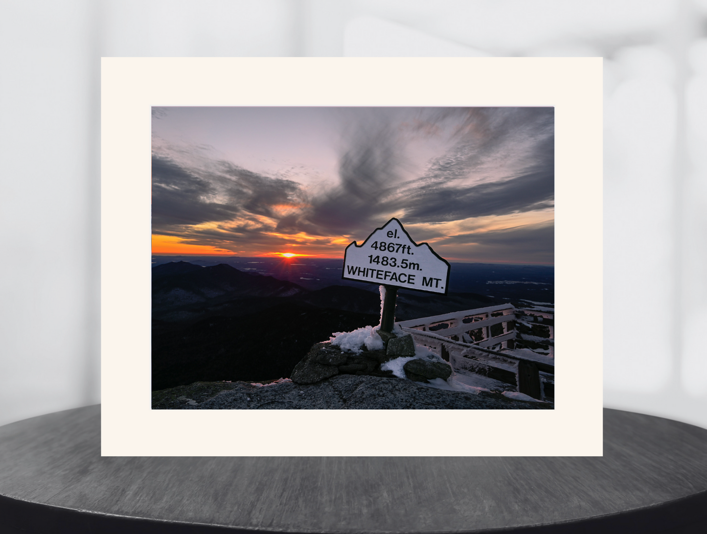 print of an Early Spring Sunset on Whiteface