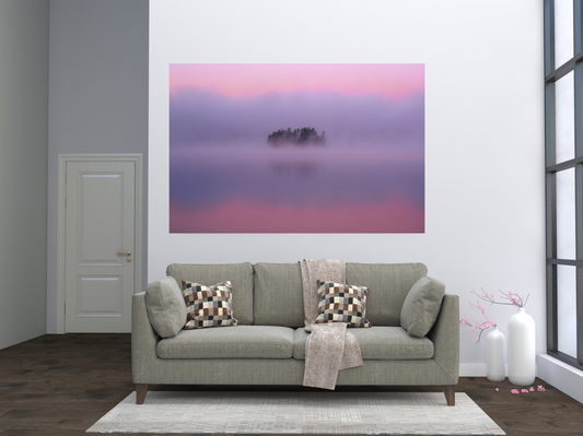 print of a Crisp Autumn Sunrise Tupper lake 