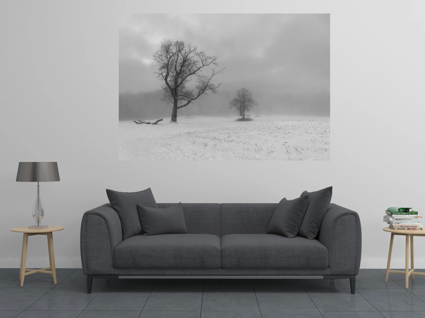 print of December Field of Fog, Adirondack Mountains 