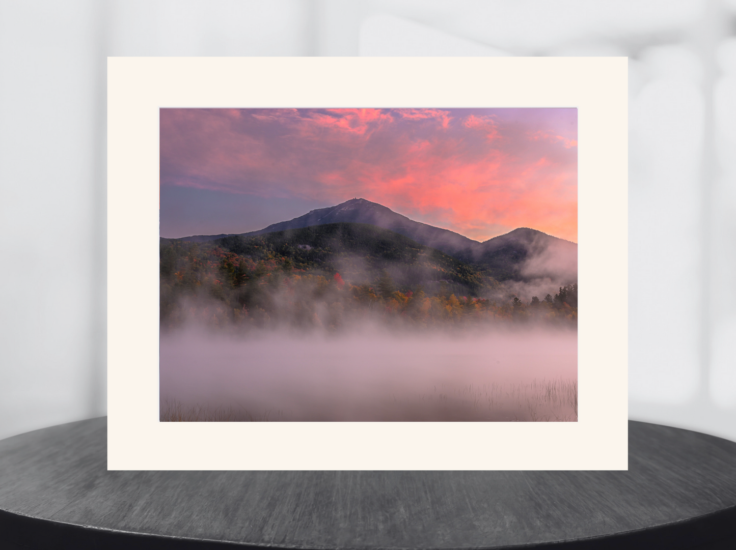 print of a Dreamy Autumn Morning in the Adirondack Mountains 