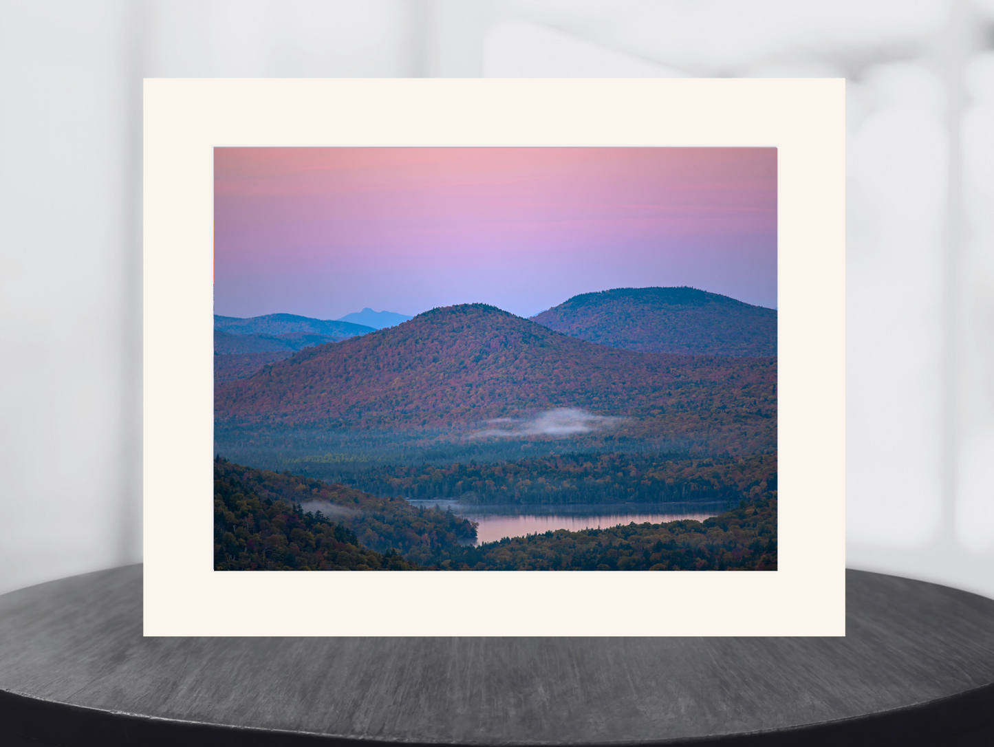 print of Sunrise from indian head in the adirondack mountains