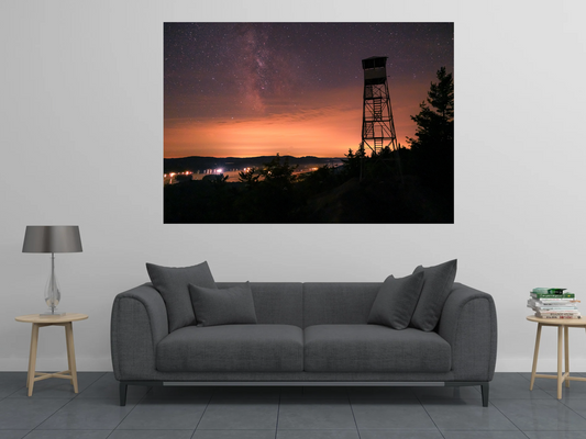 print of a Milky Way from Bald Mountain Adirondack Mountains 