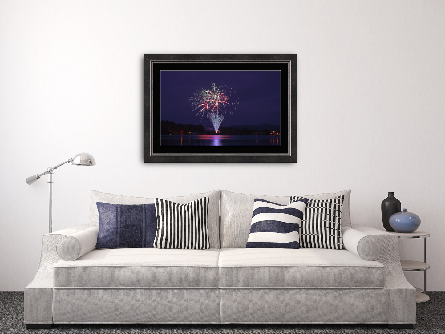 print of Mirror Lake Independence Day Fireworks 