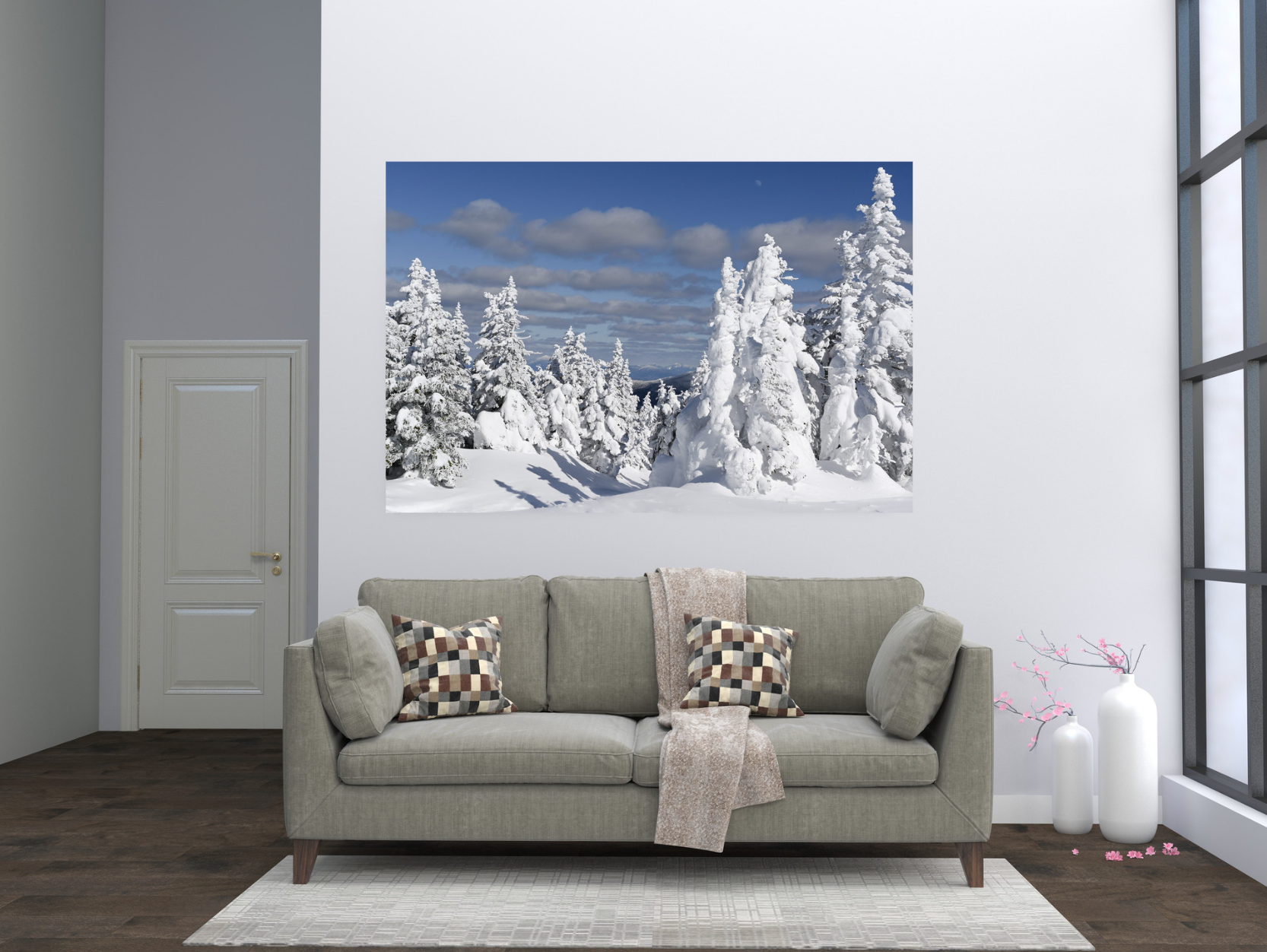 Print of Snowy Trees 