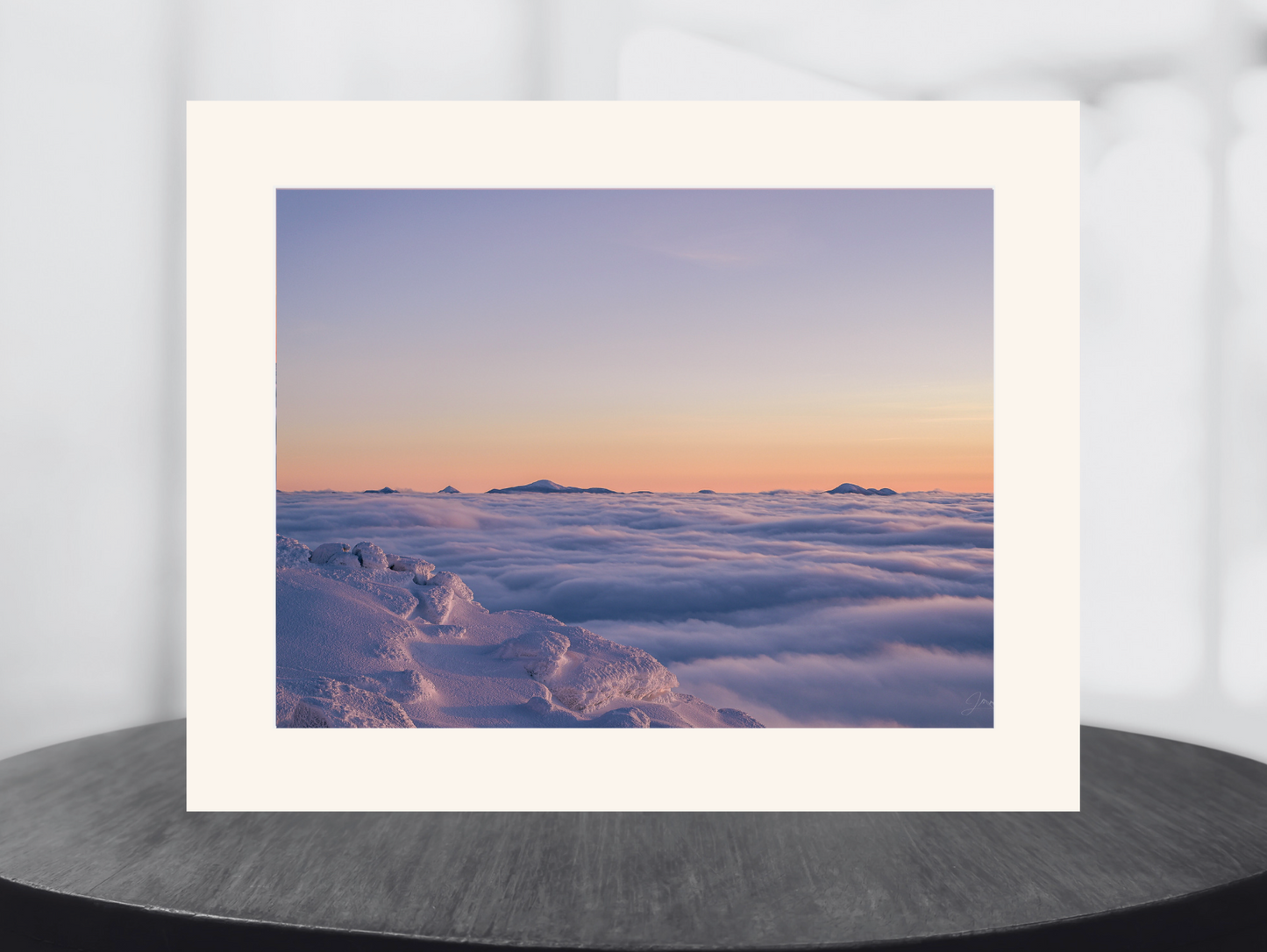 print of a cloud inversion from whiteface mountain