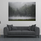 print of a foggy morning in the Adirondack Mountains 