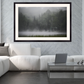 print of a foggy morning in the Adirondack Mountains 