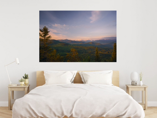 Print of a Sunrise in the Adirondack Mountains 