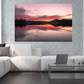 print of sunrise reflections on a pond