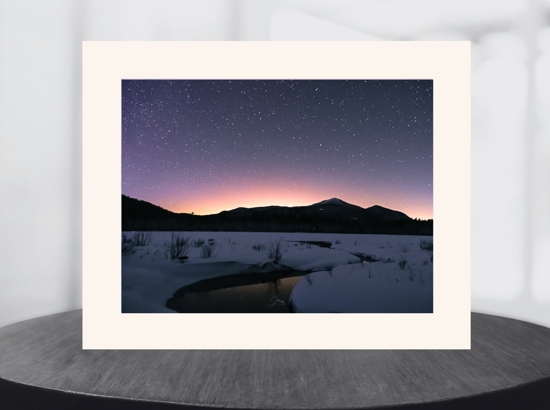 print of a Starlit Aurora over Whiteface