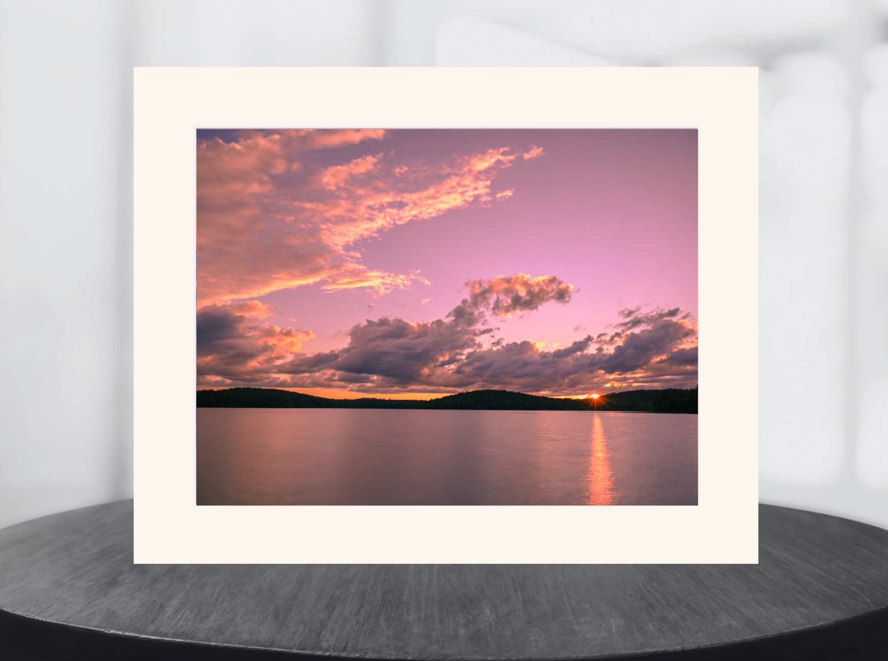 print of a Summer Sunset at Lake Colby