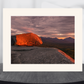 print of a sunrise at Balanced Rocks in the Adirondack Mountains 