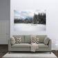 print of snow covered tamaracks