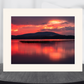 print of a sunset over Tupper Lake 