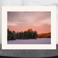 print of a Winter sunset at Franklin Falls Pond