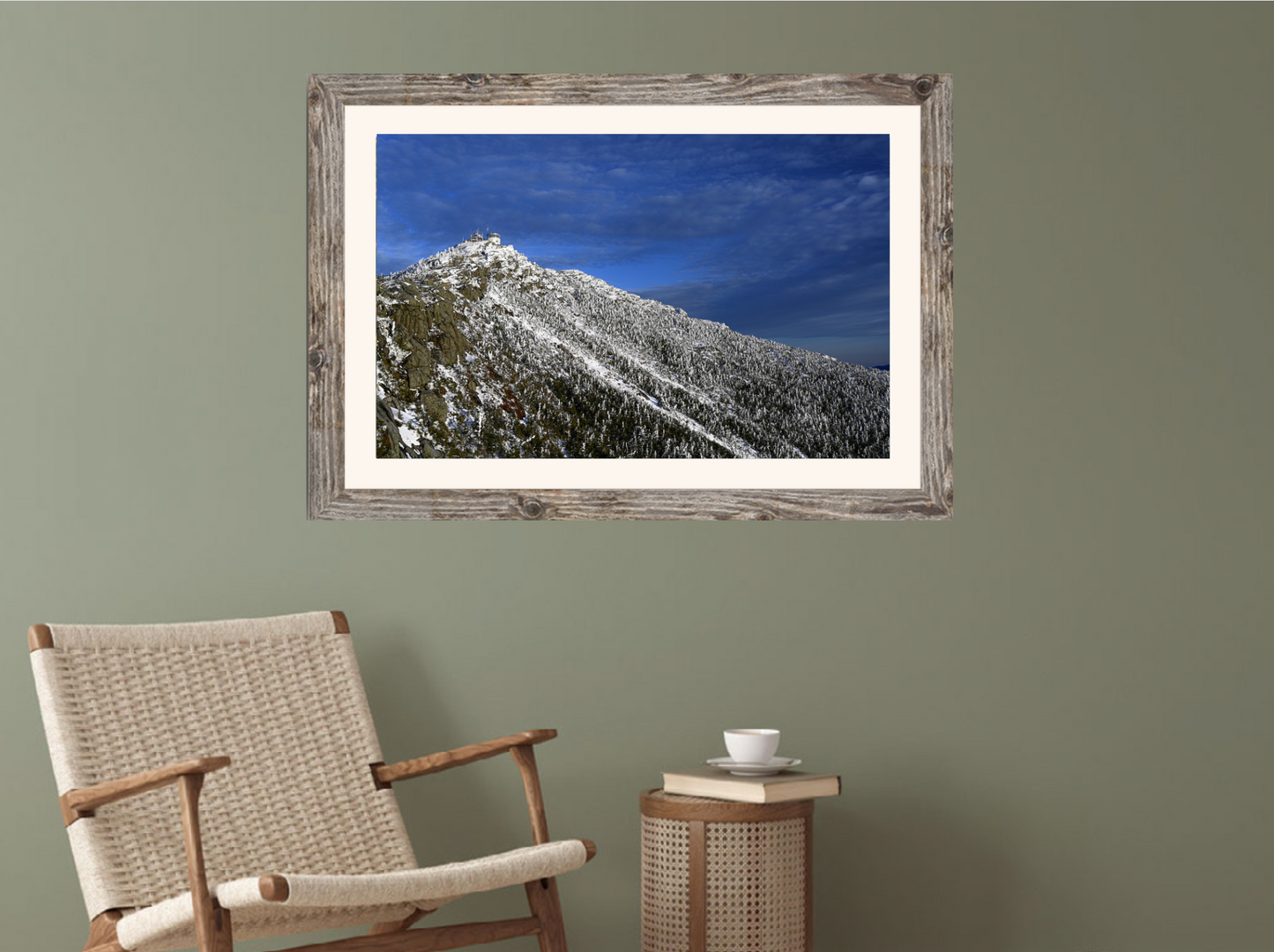 print of Whiteface mountain at Blue Hour