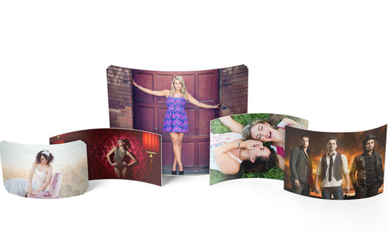 curved metal prints