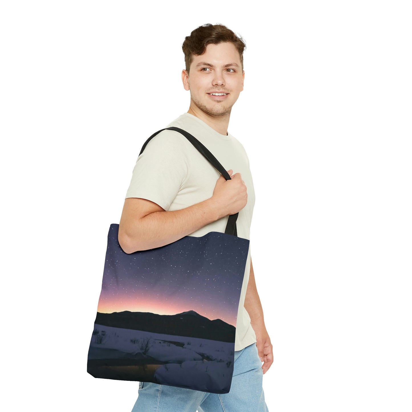 Tote Bag - Starlit Aurora over Whiteface Mt.