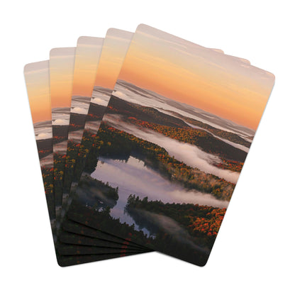 Playing Cards - Mount Arab Lake Fog & Foliage