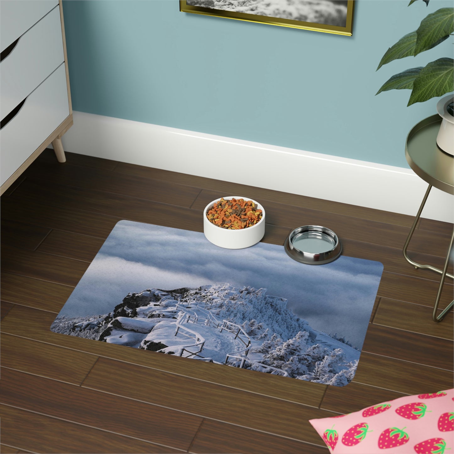 Pet Food Mat - Whiteface Castle in the Clouds