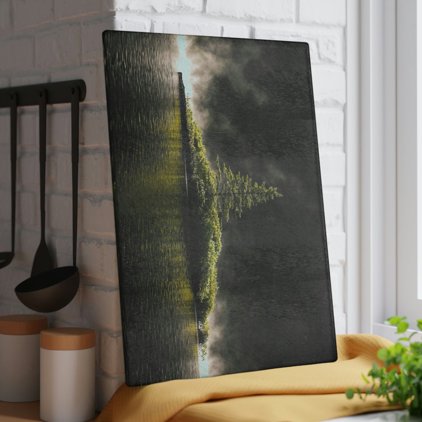 Glass Cutting Board - Misty Morning