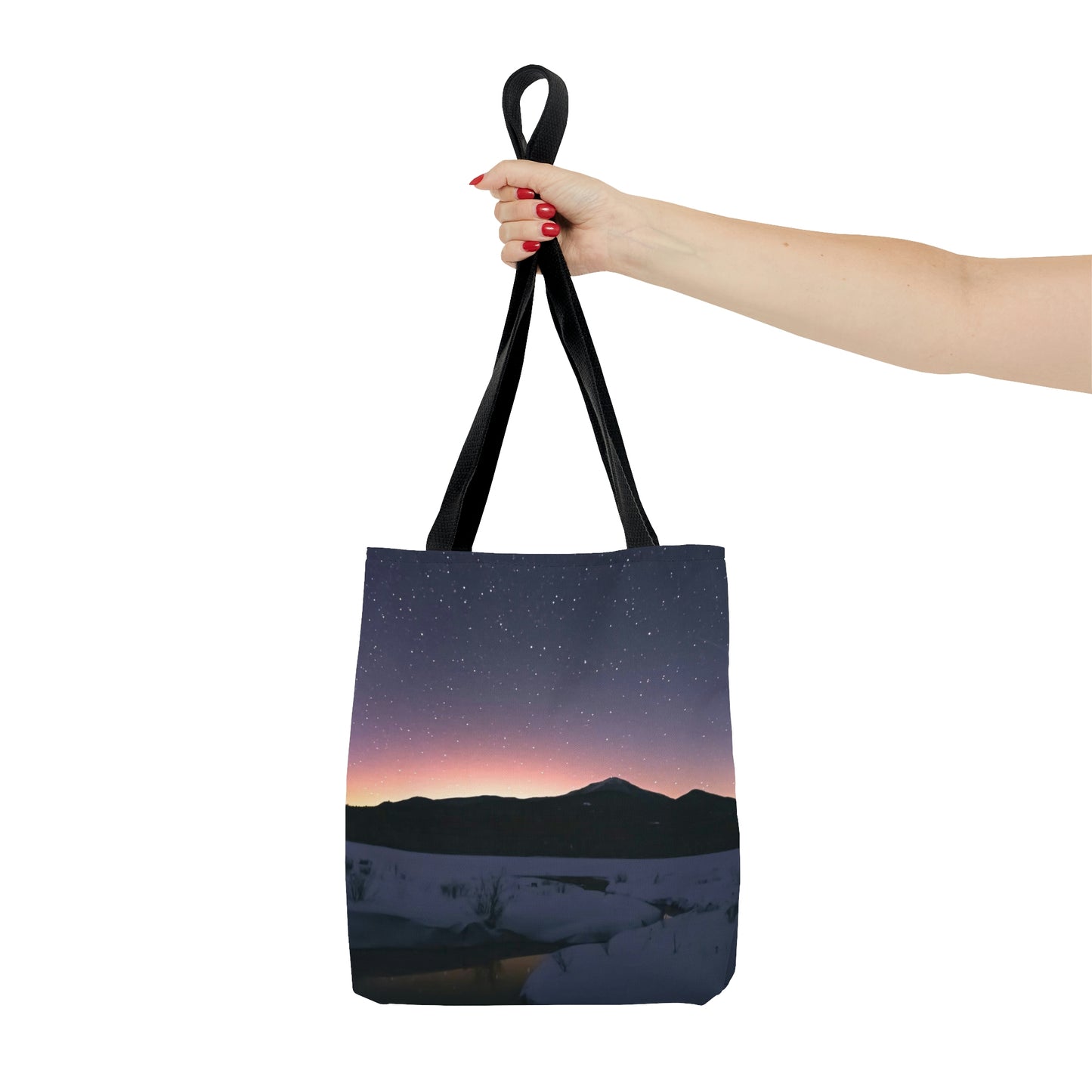 Tote Bag - Starlit Aurora over Whiteface Mt.