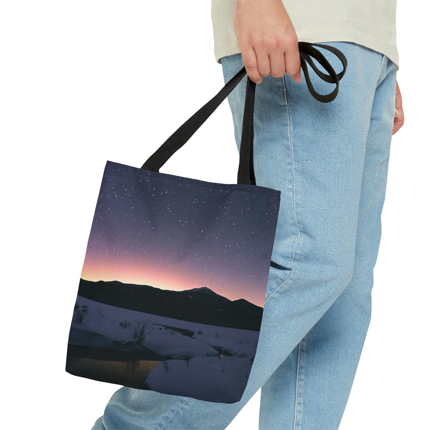 Tote Bag - Starlit Aurora over Whiteface Mt.