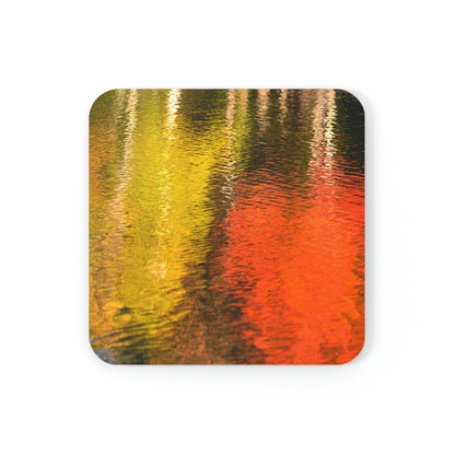 Cork Back Coaster - Reflections of Autumn