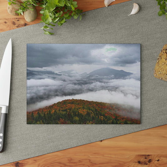 Glass Cutting Board - Autumn Mood from Mt. Van Hoevenberg