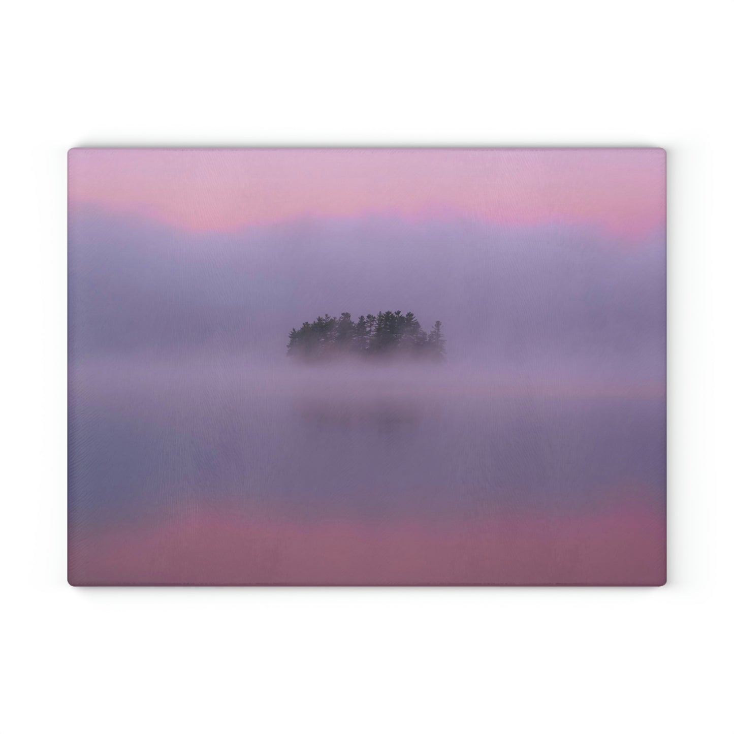 Glass Cutting Board - Crisp Autumn Sunrise, Tupper Lake
