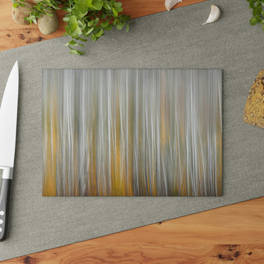 Glass Cutting Board - Abstract Autumn
