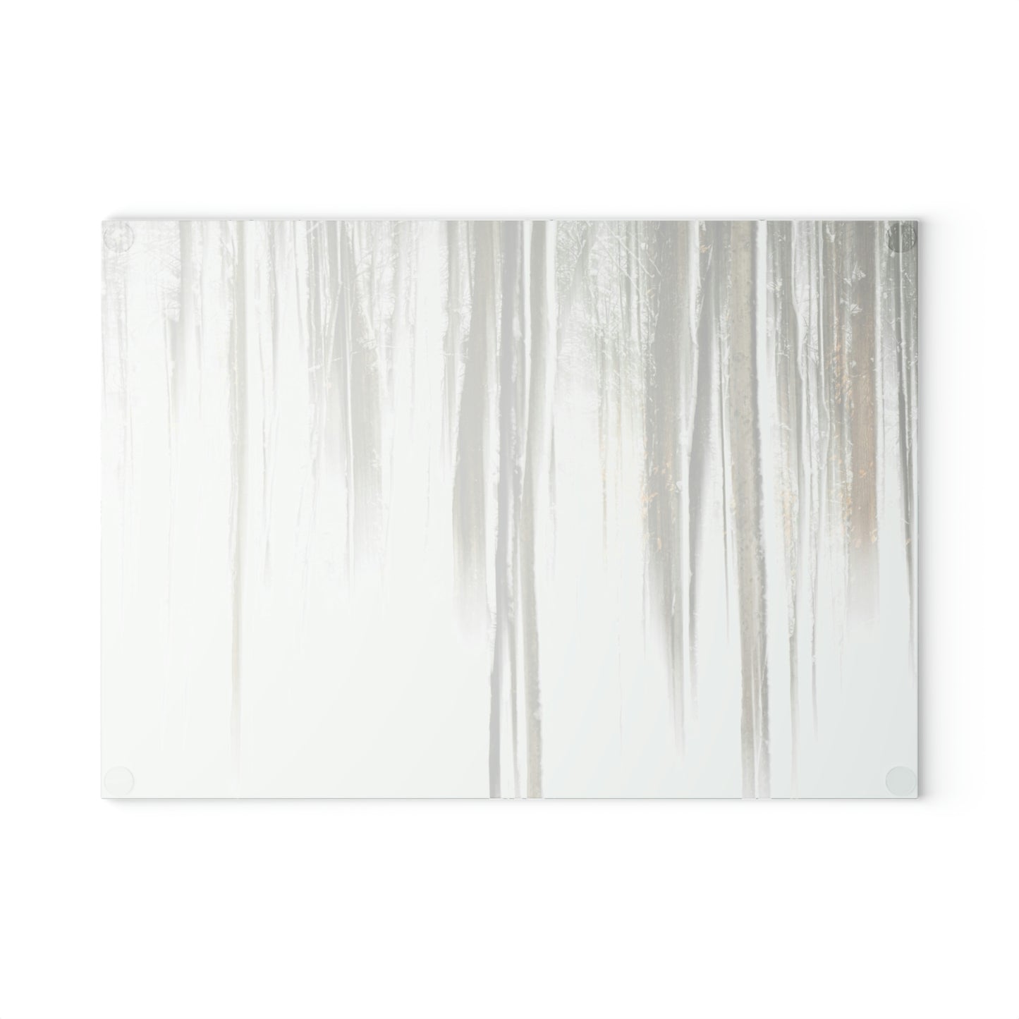 Glass Cutting Board - Abstract Winter Woods