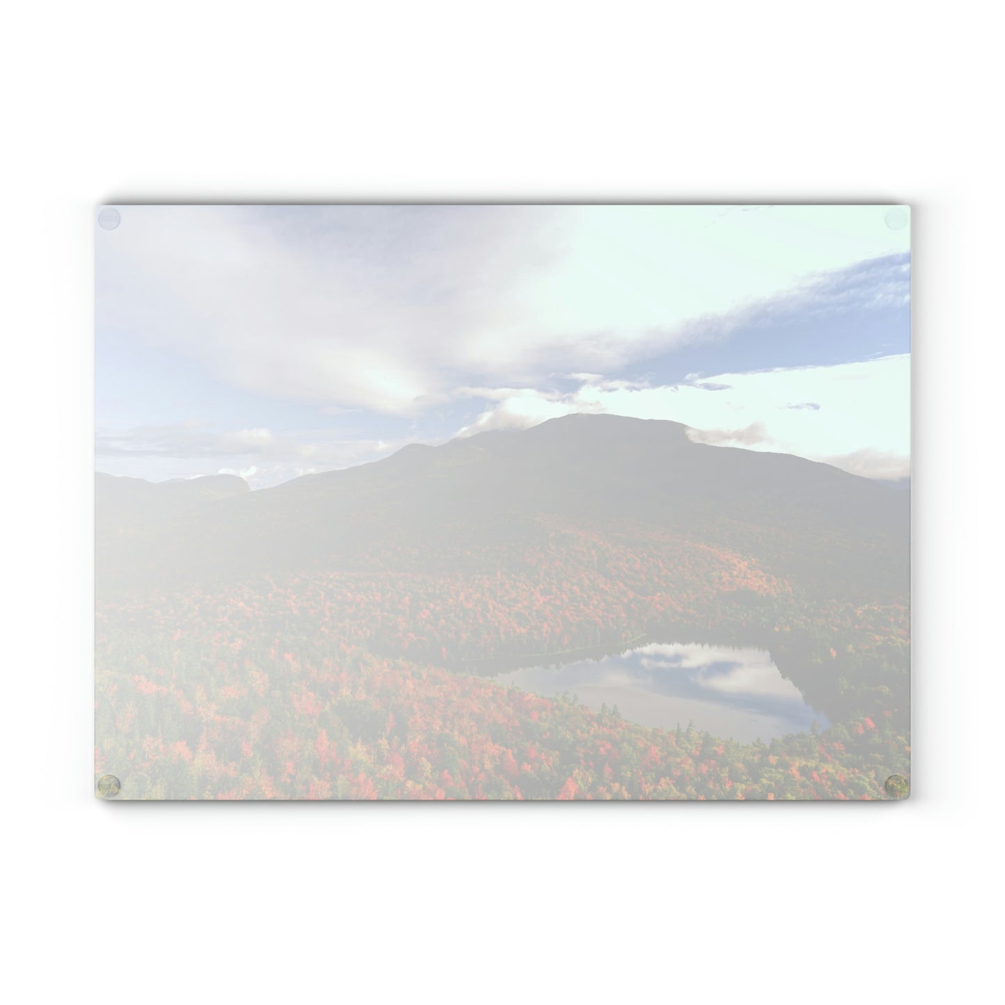 Glass Cutting Board - Heart Lake, Autumn
