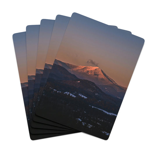 Playing Cards - Sundown in a Mountain Town