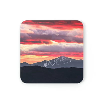 Cork Back Coaster - Whiteface Mt. Sunset