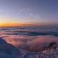 print of a cloud inversion at sunset from whiteface mountain