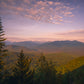 print of a Sunrise over Keene Valley in the Adirondack Mountains 