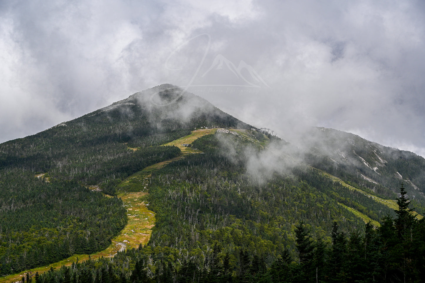 print of Rain Clouds over Whiteface