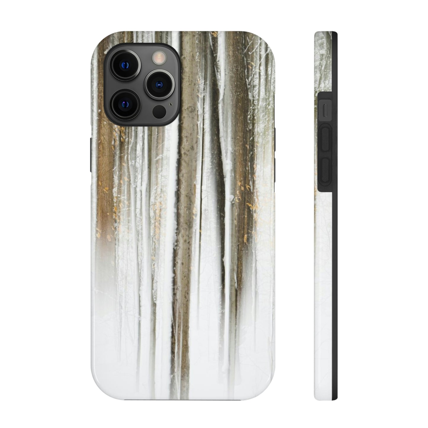 Impact Resistant Phone Case - Abstract Winter Forest