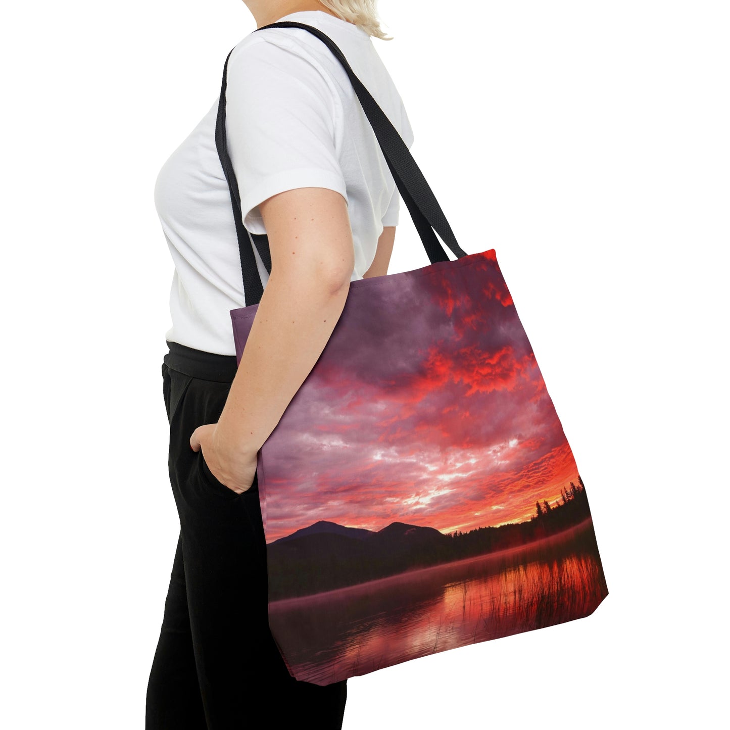 Tote Bag - Fire in the Sky, Connery Pond